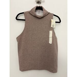 NWT a new day Taupe Sleeveless Turtleneck Tank Top Size L